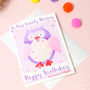 Personalised Owl Relation Birthday Card, thumbnail 4 of 9