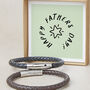 Mens Personalised Best Dad Ever Round Braided Leather Bracelet, thumbnail 2 of 9