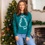 Christmas Tree Personalised Sweatshirt Adult, thumbnail 3 of 3