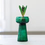 Apple Green Ribbed Hyacinth Vase, thumbnail 1 of 1
