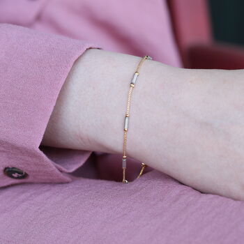 Gold Plated Silver Thread Minimalistic Bracelet, 2 of 4