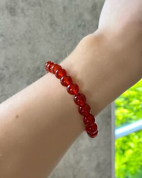 Happy Carnelian Bath Bomb And Crystal Bracelet Gift, 6 of 7