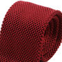 Red Silk Knitted Tie, thumbnail 2 of 3