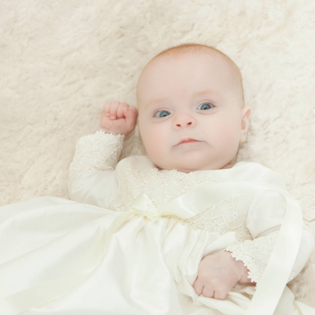 Lara Long Sleeved Christening Dress By Adore Baby