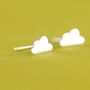 Sterling Silver Cloud Stud Earrings, thumbnail 6 of 6