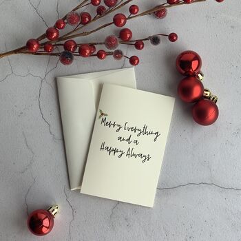 Merry Everything And Happy Always Christmas Card Gift, 3 of 4