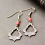 Moroccan Style Pink Bead Drop Earrings, thumbnail 1 of 6