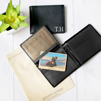 Personalised Rfid Leather Initial Wallet With Dust Bag, 2 of 5