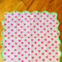 Handmade Scallop Neon Napkins, thumbnail 6 of 7