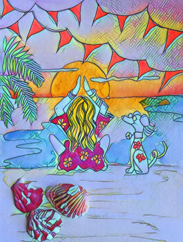 Yoga Sunrise Card, 2 of 2