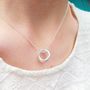Sterling Silver Triple Smooth Rings Necklace, thumbnail 1 of 4