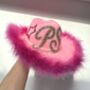 Personalised Baby Pink Feather Trim Cowboy Hat, thumbnail 2 of 2
