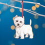 Painted Dog Wooden Christmas Decoration, thumbnail 5 of 12