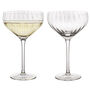 Set Of Two Ribbed Champagne Saucers, thumbnail 2 of 7