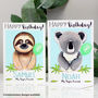 Personalised Sloth Relation Birthday Card, thumbnail 7 of 9
