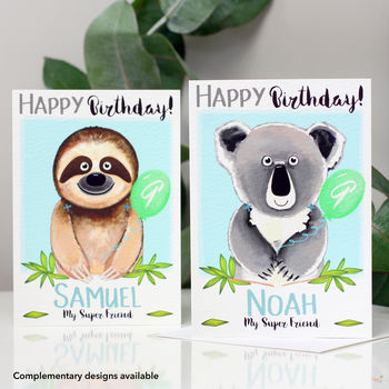 Personalised Sloth Relation Birthday Card, 7 of 9