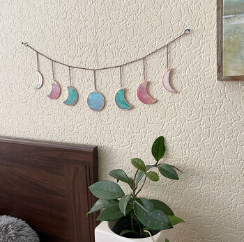 Glass Moon Phase Garland Multicoloured, 4 of 7