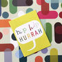 Mini Bubble Hip Hip Hurrah Card, thumbnail 1 of 5