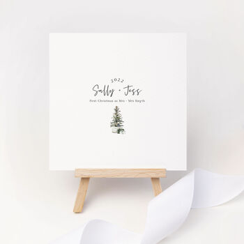 Personalised Mr And Mrs First Christmas Card, 3 of 4