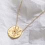 Birth Flower Disc Necklace In 18 Carat Gold Vermeil, thumbnail 5 of 12