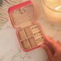 Stocking Filler Portable Jewellery Box Pink, thumbnail 2 of 8