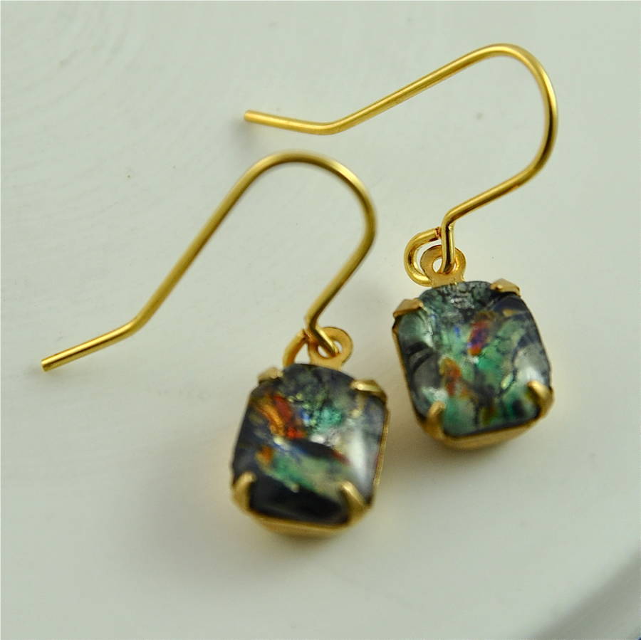 Black Opal Earrings By Penny Masquerade | notonthehighstreet.com