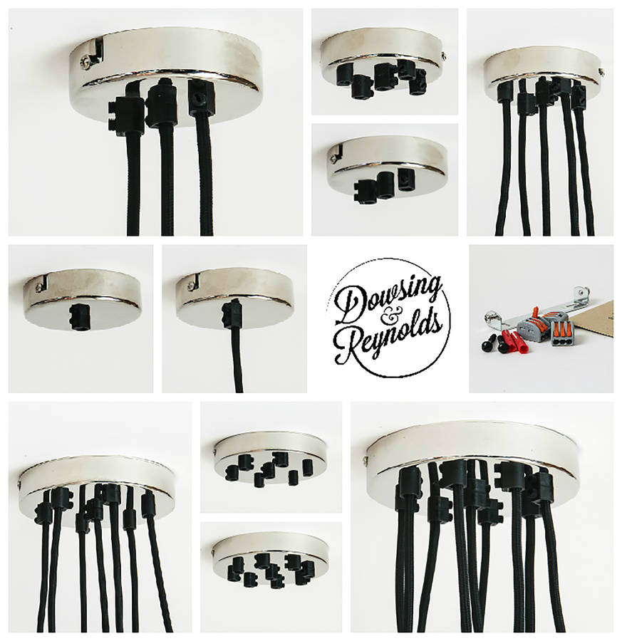 Multi Outlet Ceiling Rose For Fabric Cable By Dowsing & Reynolds