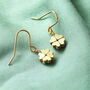 Gold Plated Four Leaf Clover Earrings, thumbnail 7 of 7