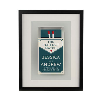 Personalised Perfect Match Black Poster Frame, 3 of 3