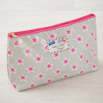 Stars Little Star Oilcloth Gift Makeup Cosmetic Bag, 3 of 4