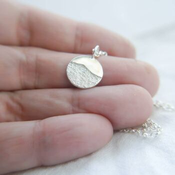 Recycled Silver Dainty Moonrise Necklace, 2 of 7