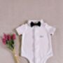Personalise Boy's 4pc Wedding Linen Blend Brace Outfit, thumbnail 11 of 12