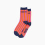 Liberte Stripes Combed Cotton Glitter Socks In Pink/Blue, thumbnail 3 of 4