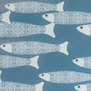 Teal Blue Ocean Shoal Chopping Board Heatproof Trivet, 2 of 9