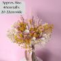 Pink And Yellow Dried Flower Bouquet With Gypsophila, thumbnail 2 of 5