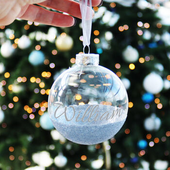 Personalised Glitter Glass Bauble, 12 of 12