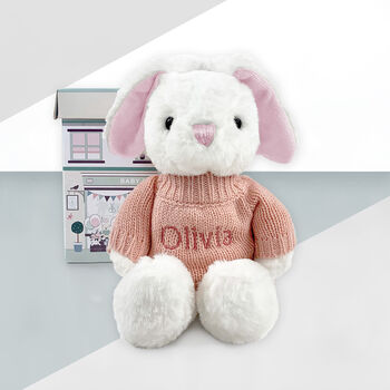 Personalised Baby Bunny With Jumper, 3 of 6