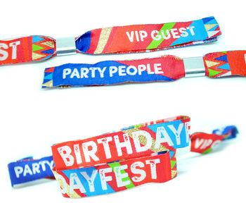 Birthdayfest Festival Birthday Party Wristbands, 8 of 10