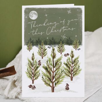 Thinking Of You Christmas Card Bundle Or Single Card, 2 of 2