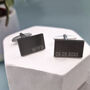 Personalised Initial Date Cufflink And Tie Clip Set, thumbnail 2 of 7