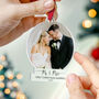 Personalised First Christmas Married Photo Ornament Gift, thumbnail 11 of 11