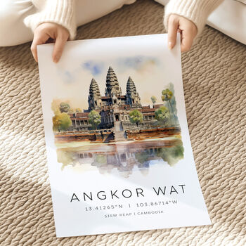 Cambodia Angkor Wat Travel Destination Poster, 3 of 7