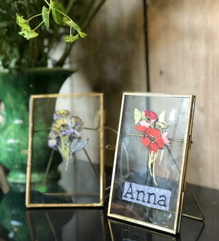Personalised Birth Flower In A Frame Letter Box Gift, 3 of 8
