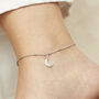 Personalised Moon Anklet In Silver Or Gold Vermeil, thumbnail 1 of 5