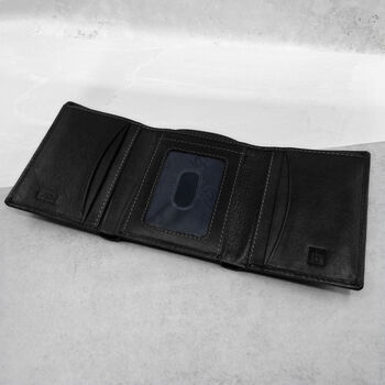 Personalised Men's Rfid Trifold Leather Wallet, 3 of 6
