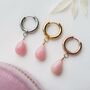 Pink Opal Hoop Earrings, thumbnail 1 of 12