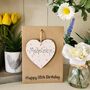 Personalised 18th Birthday Wooden Heart Keepsake Card, thumbnail 10 of 10
