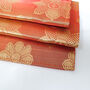 Floral Silk Sari Purse, Coral Sheen Evening Bag, Handmade Clutch Bag, thumbnail 3 of 6