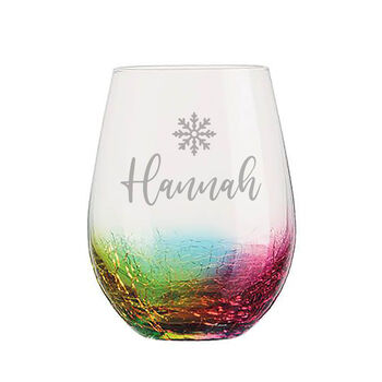 Personalised Christmas Rainbow Cocktail Glass Tumbler, 4 of 4