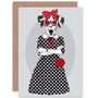Fashion Dalmatian Dog Card Birthday Kids, thumbnail 1 of 4
